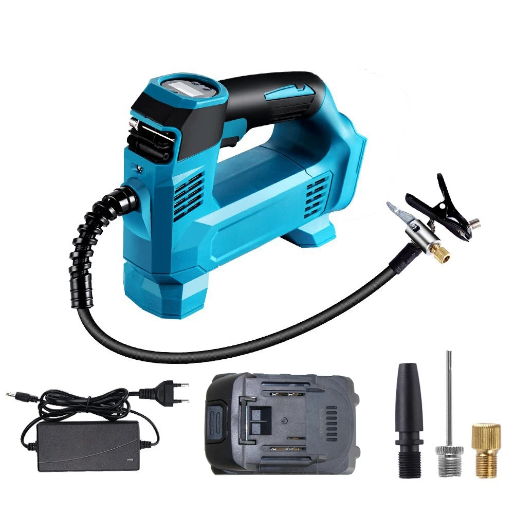 830Psi Led Cordless Electric Air Pump Compressore D'Aria Portatile Moto Bicicletta Auto Gonfiatore Per Pneumatici Pompa Per Batteria Makita