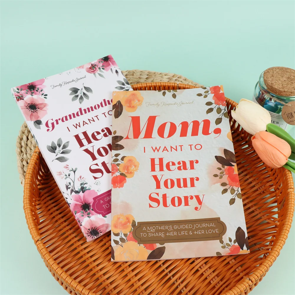 Mom/Grandma, I Want To Hear Your Story Notebook A Father's Guided Journal Multipurpose Notepad Book Keepsake Journal