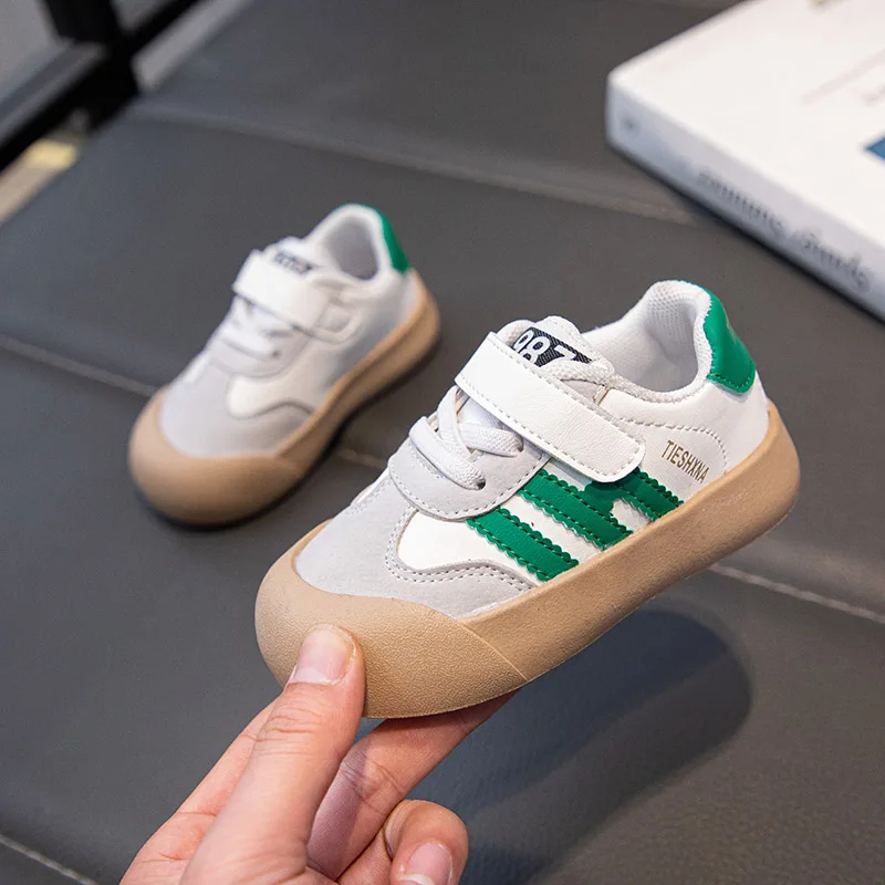 Baskets décontractées pour enfants, chaussures de sport respirantes pour garçons et filles, chaussures de tennis, mode printemps, blanches, plates, course à pied_voghion.com