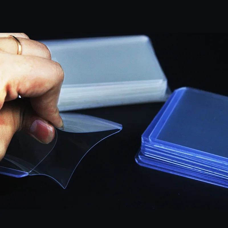 1/20pcs PVC Card Sleeves Waterproof Hard Plastic Transparent Cards Holder Protectors Cover Postcard Container Storage 4