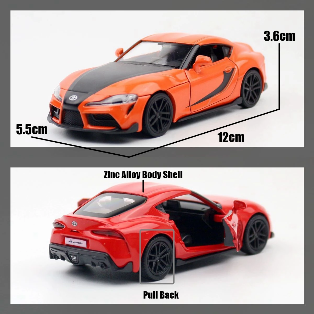Fast 9 1/36 Toyota GR Supra Racing Car Toy For Children Welly RMZ City Diecast Alloy Miniature Model Collection Gift for Boy Kid images - 6