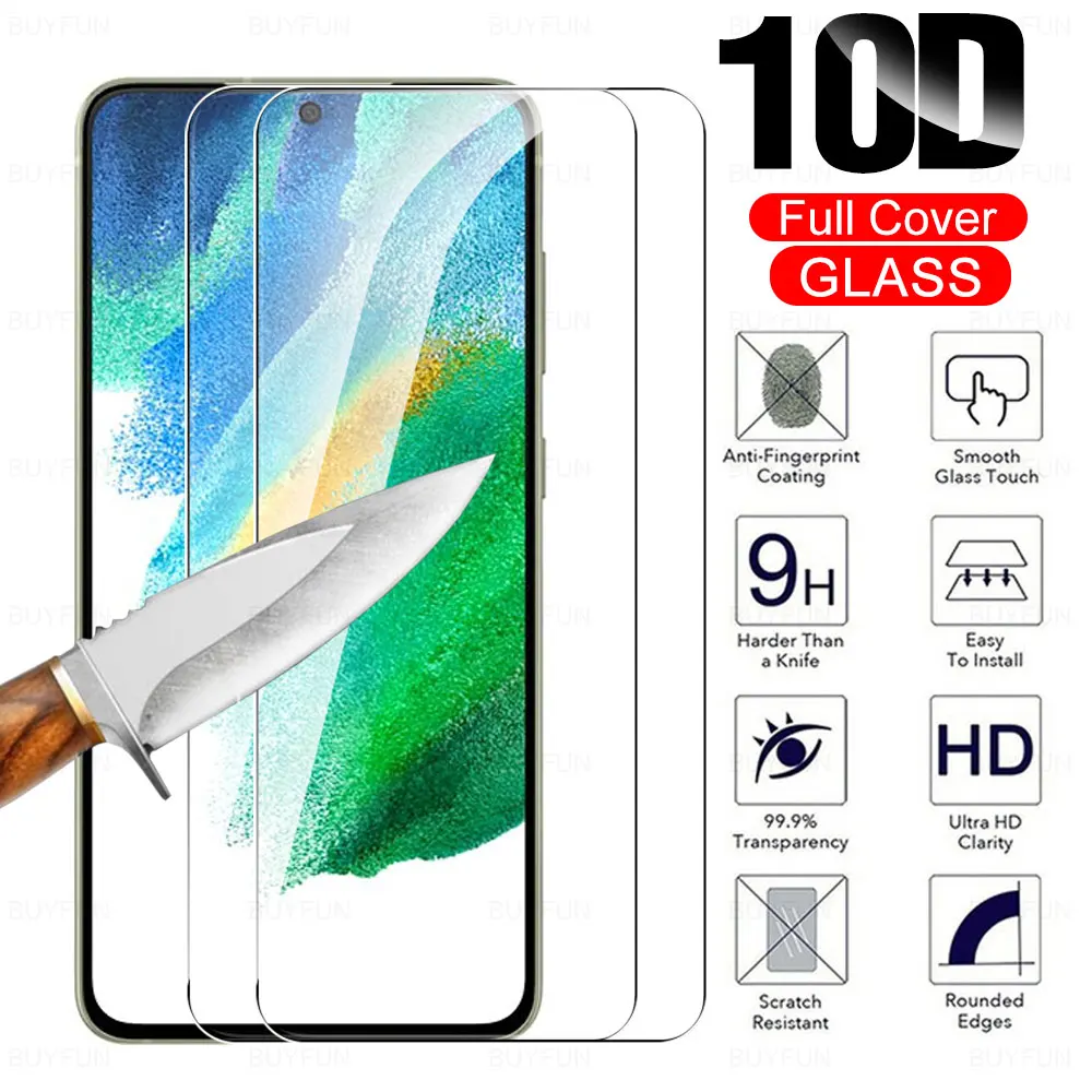 For-Samsung Galaxy S21 FE 5G Full Coverage Tempered Glass Film Screen  Protector