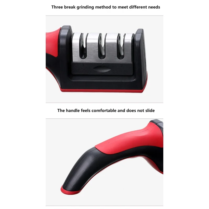 Knife Sharpener Sharpening Tool Fast Easy And Safe To Sharpens Kitchen Chef Knives 3-Stage Type