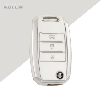 TPU Car Flip Key Case Cover Shell Fob per KIA RIO 3 K2 Ceed Cerato K3 K5 Sorento Sportage Soul K4 Picanto Optima Forte Stinger - TPU Car Flip Key Case Cover Shell Fob per KIA RIO 3 K2 Ceed Cerato