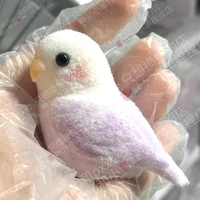 New Cute Parrot Flocking Handmade Silicone Fidget Fingertip Toy Kawaii Color Plush Bird Birthday Gift For Kids Squishy Pendant 2