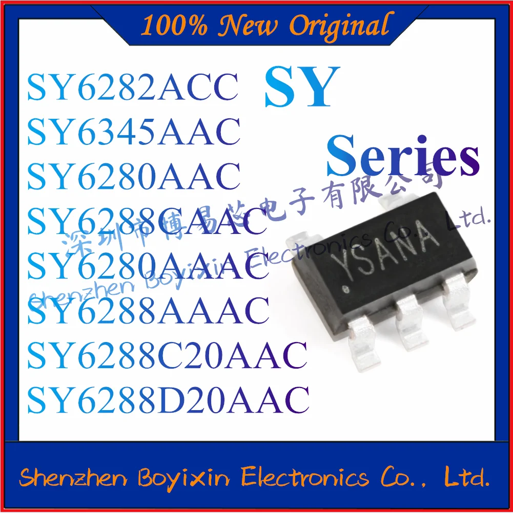 

5Pcs NEW SY6282ACC SY6345AAC SY6280AAC SY6288CAAC SY6280AAAC SY6288AAAC SY6288C20AAC SY6288D20AAC Voltage Regulator Chip