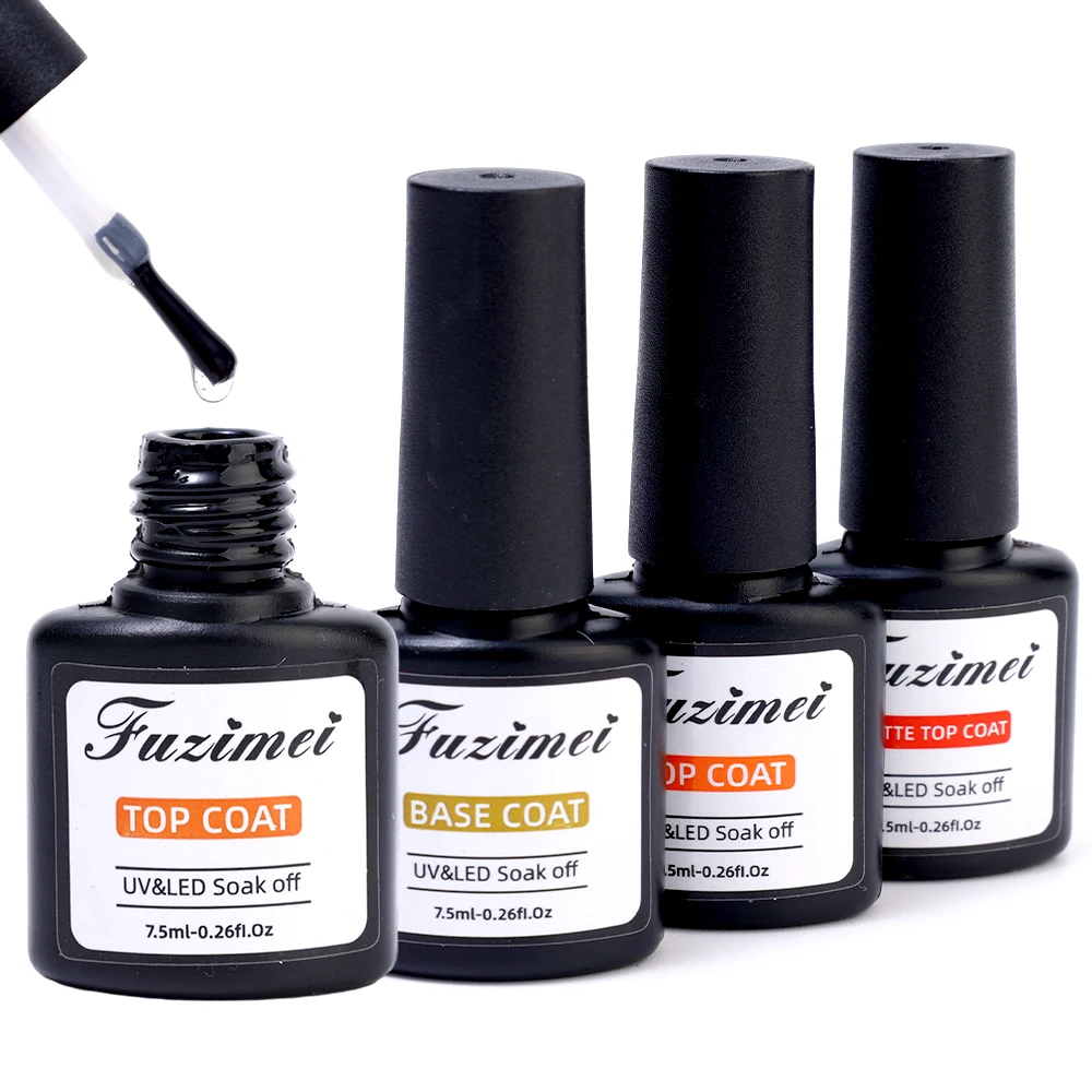 Gel Polish Base Top Coat UV Soak Off Semi Permanent Nail Varnish Nail Tools 7ml