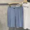 Chino Shorts Men Front Pleated Shorts Casual Bermuda Work Wear Shorts Korean Fashion Pants For Summer 5