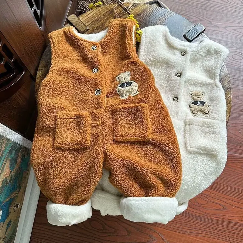 

Kids Jumpsuit Pants Toddler Autumn Winter Solid Color Toddler Girls Outfits Fashion Clothes 2 3 4 Years