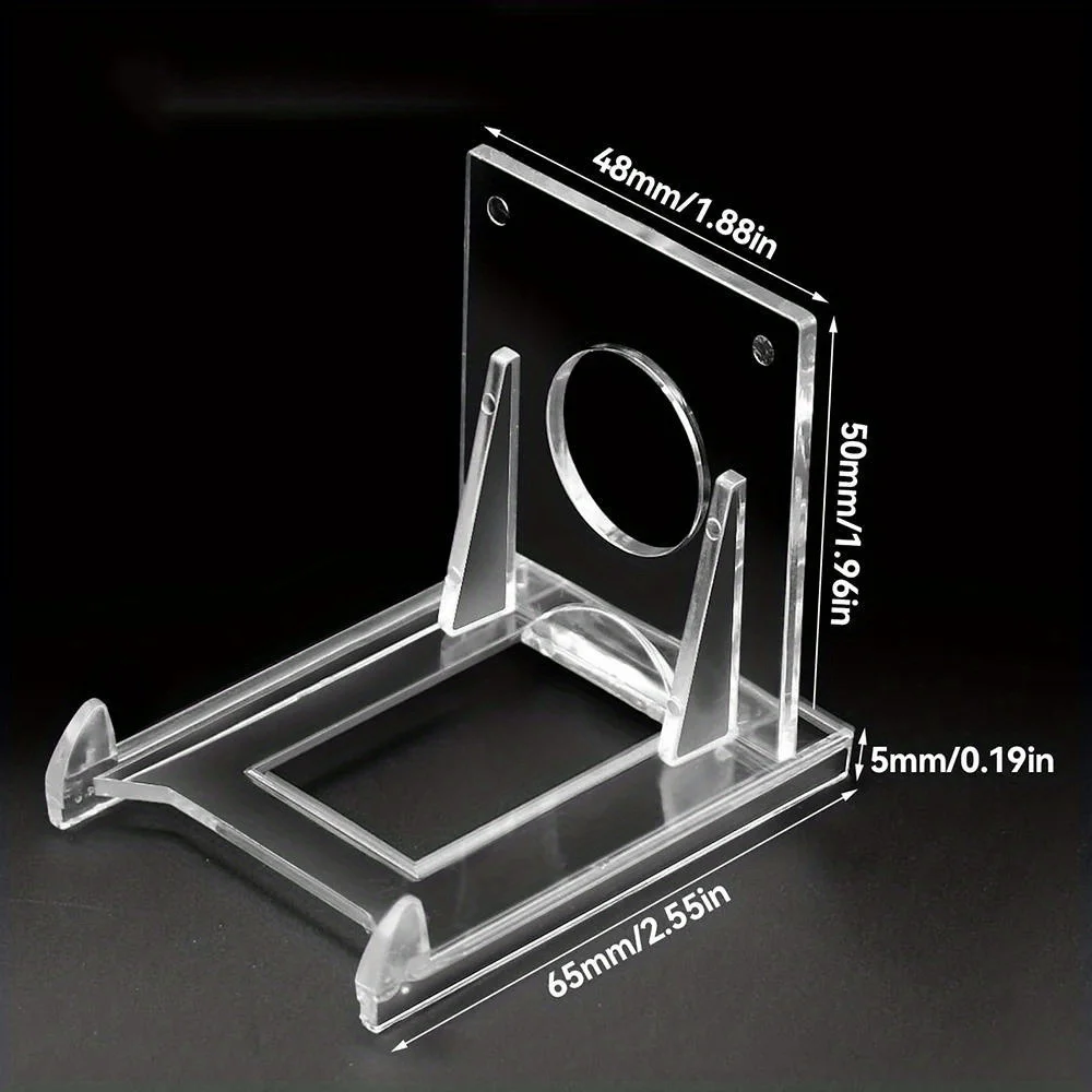 10PCS Mini Display Stand Clear Acrylic Display Easels Adjustable Plate Holder Stand Picture Frames Rack Wedding Home Decor 3