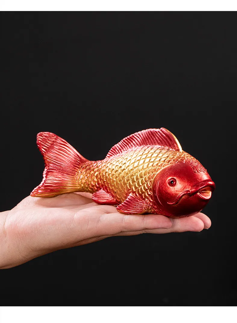 Description Picture 4 of itemCreative Carp Color-changing Tea Pet Exquisite Resin Animals Decoration Tea Table Desktop Feng Shui Ornaments Tea Accessories