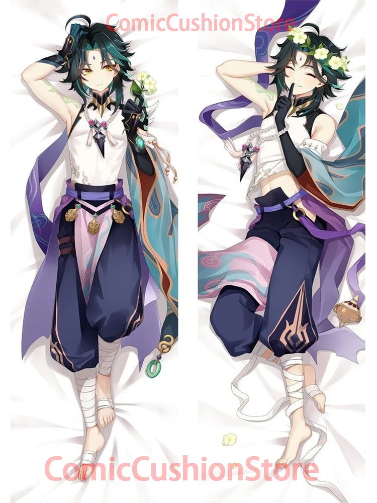 

Dakimakura anime Дакимакура аниме Xiao Genshin ударопрочная двухсторонняя наволочка для тела с принтом в натуральную величину наволочка для взрослых