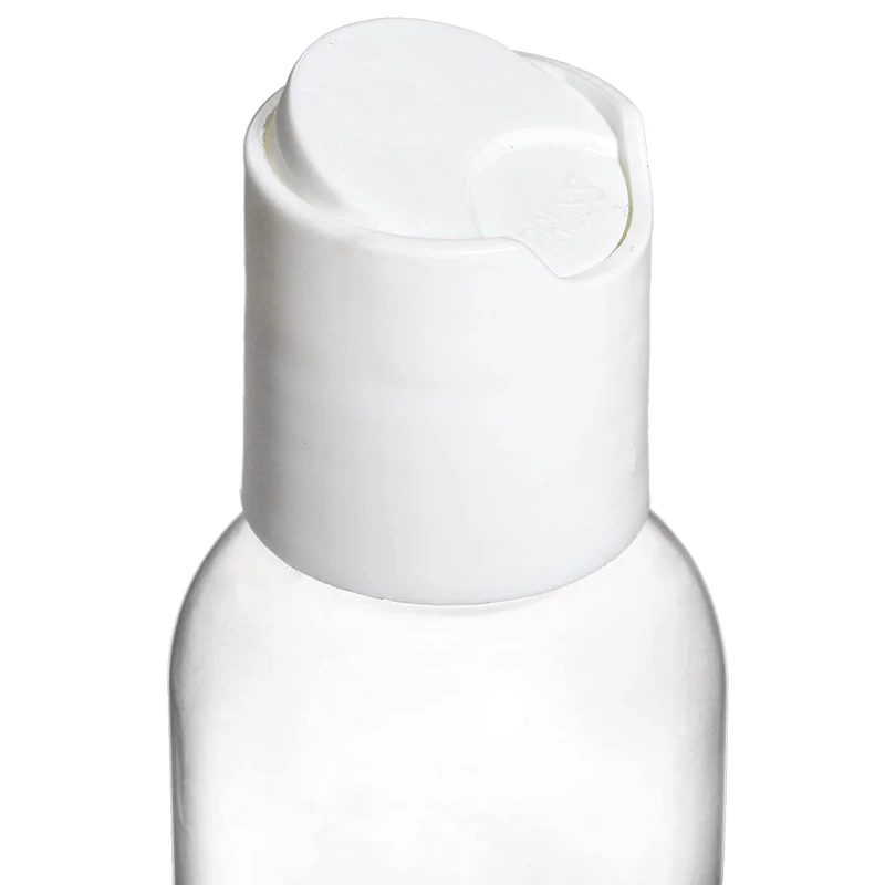 5PCS 30ml 50ml 60ml 100ml Clear Plastic Empty Bottles Disc Top Caps Travel Refillable Containers Shampoo Lotions Cream perfume refill bottle refillable lotion bottle