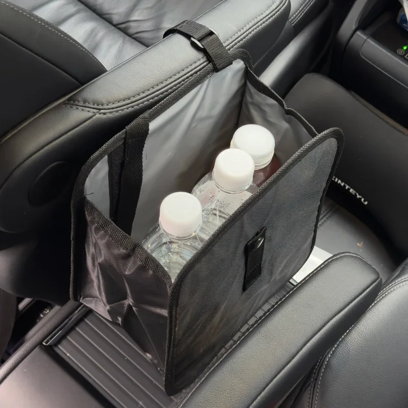 Foldable Car Trash Can Large Capacity Car Hanging Waterproof Leakproof Trash Can Storage Bag Car Interior Accessories