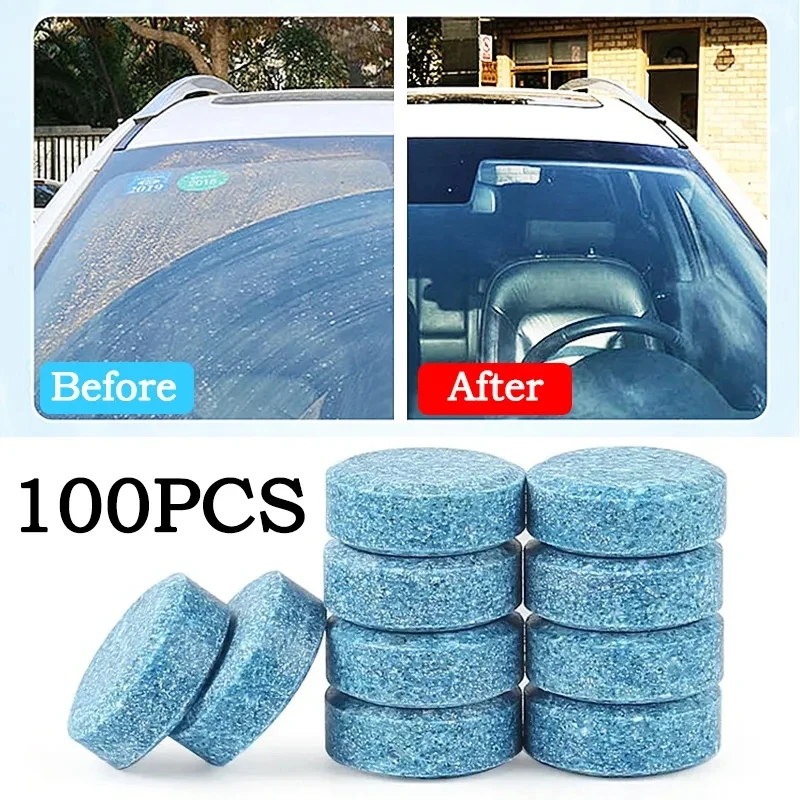 20/50/100 Pcs Car Effervescent Washer tablet Auto Window Cleaning Car Solid Wiper Fine Windshield Glass Cleaner Accessories