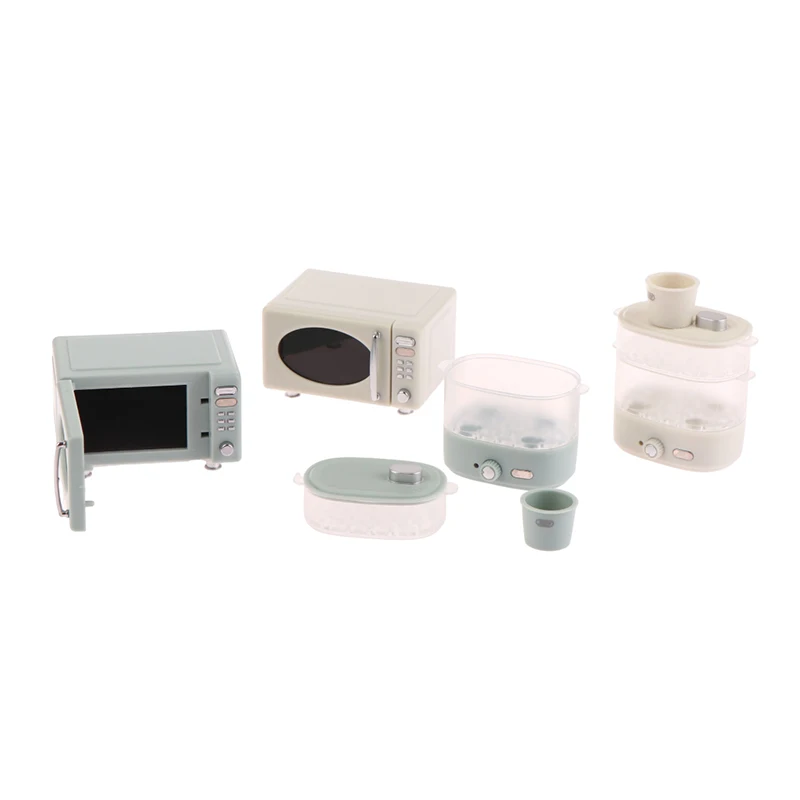 1:12 Dollhouse Miniature Micro-wave Oven Bread Cabinet Steam Box Household Electric Model Decor Toy Doll House Accessories