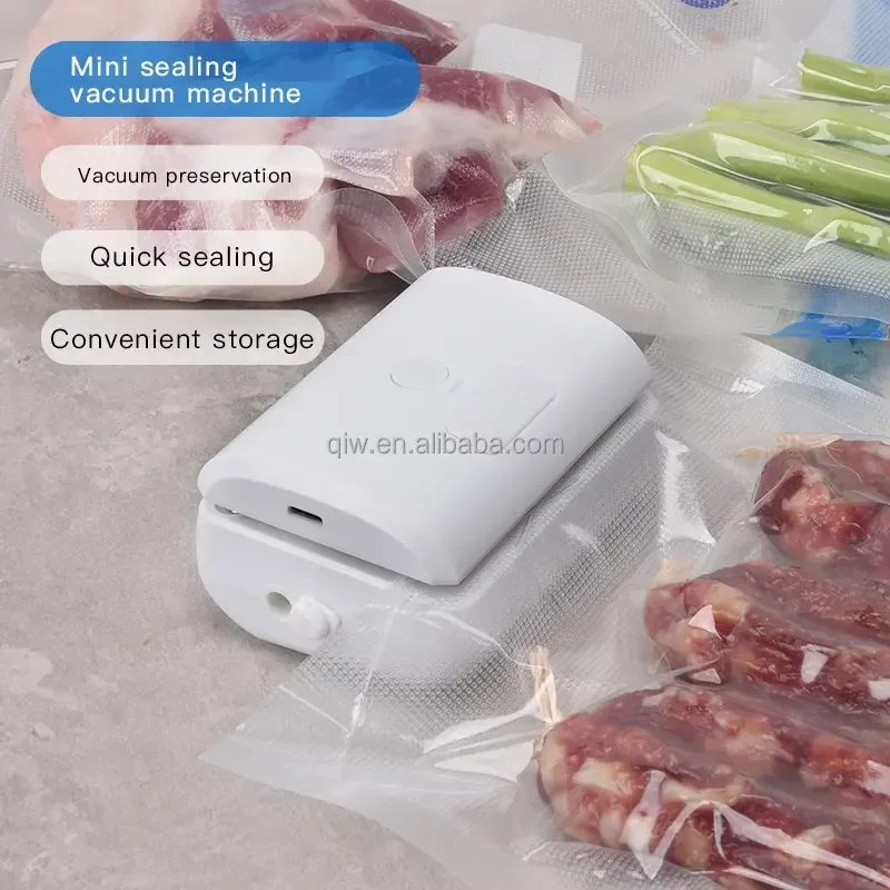 Unique 7 in 1 Automatic Home Mini Rechargeable Vacuum Sealer Pump Compressor Food Bag Heat seal Device Packaging Sealing Machine 4
