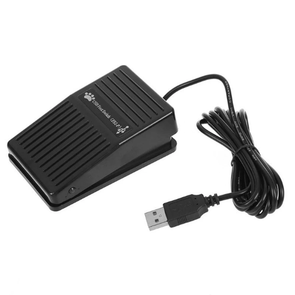 Programmable USB Foot Switch With 2M Cable - HID Compatible For Hands-Free Computer Control