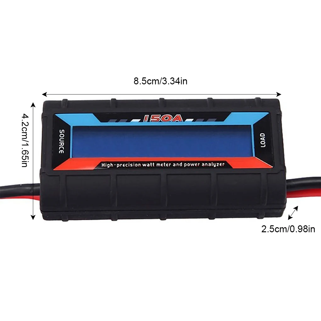 Power Meter ABS Watt Meter Reusable 150A Digital Display Replacement Motor Solar Panel LCD Screen Power Analyzer Ammeter Backlight