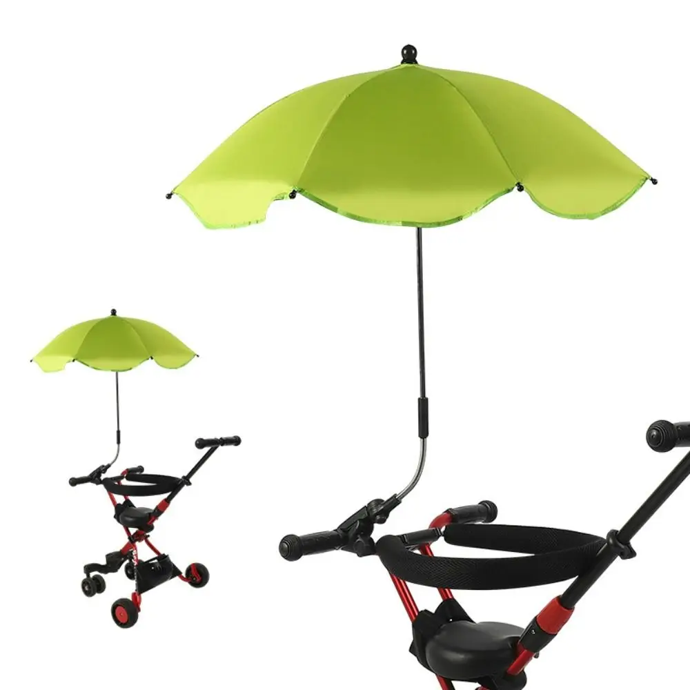 360° Baby Stroller Folding Umbrella Adjustable Sunshade Baby Pram Parasol Outdoor UV Sun Rain Protection Pushchair Canopy