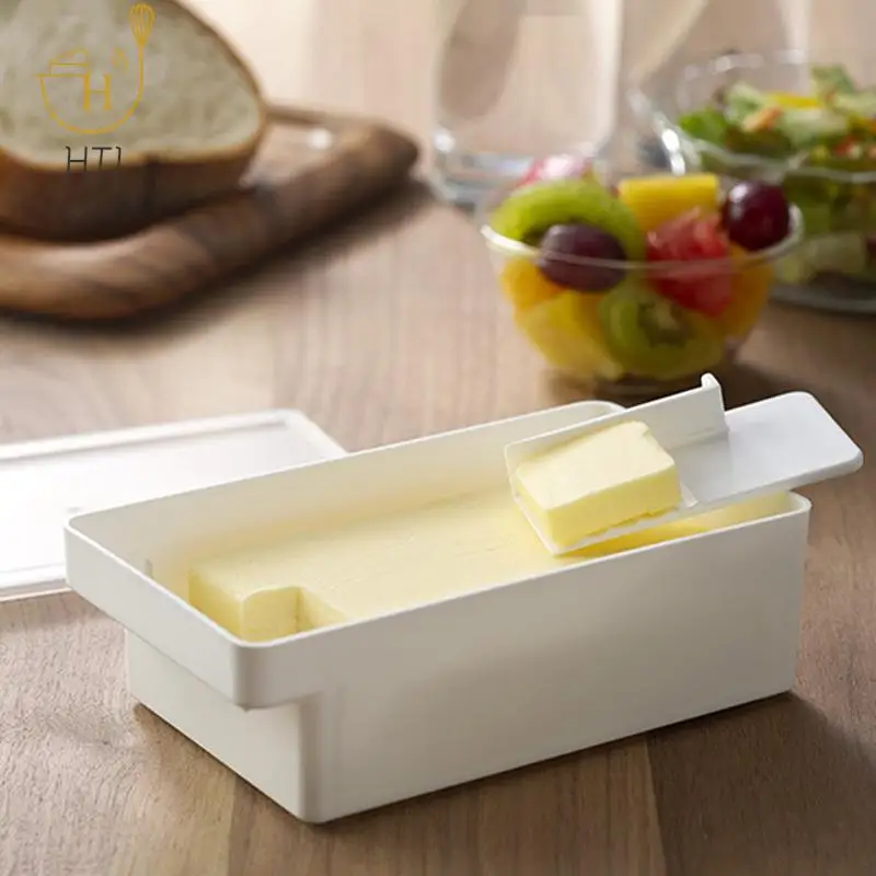 Butter Dish With Cover Butter Fresh-keeping Box With Cutter Slicer Countertop Box For Refrigerator Storage Home butter storage box