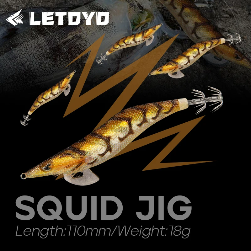 Letoyo Squid Bait 3.5 Luminous Jig Fishing Lure Artificial Webfoot Octopus