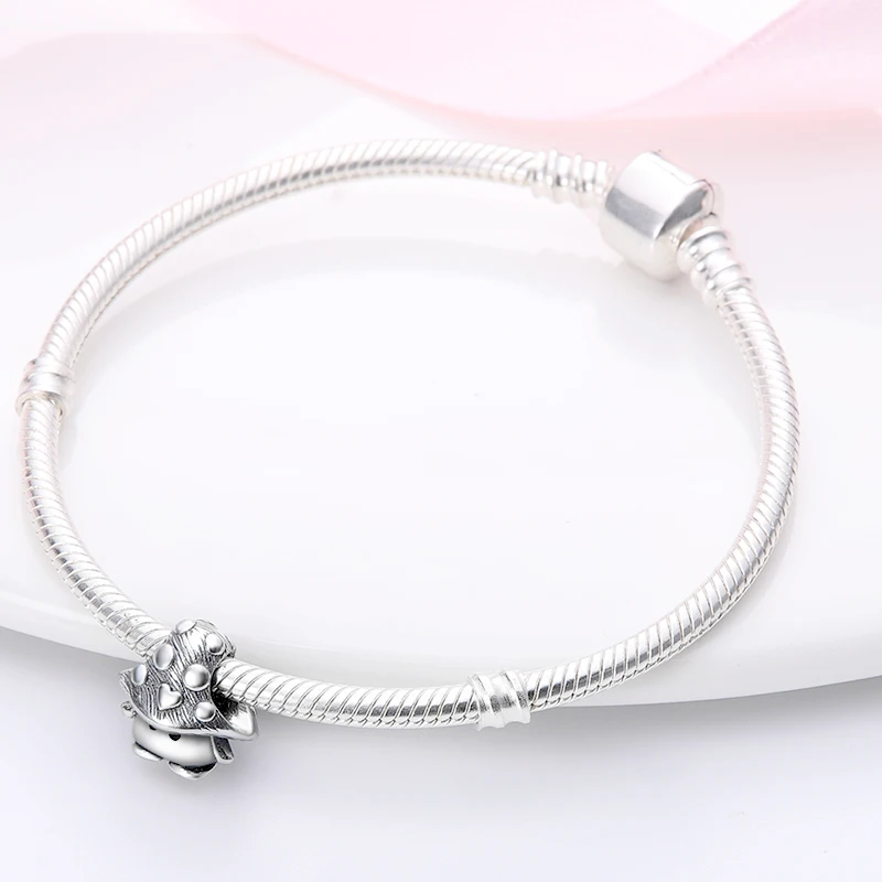 Animal Charms Beads 925 Silver Color Mushroom Owl Cat Bone Fit Pandach 925 Original Bracelets DIY Birthday Jewelry Gifts