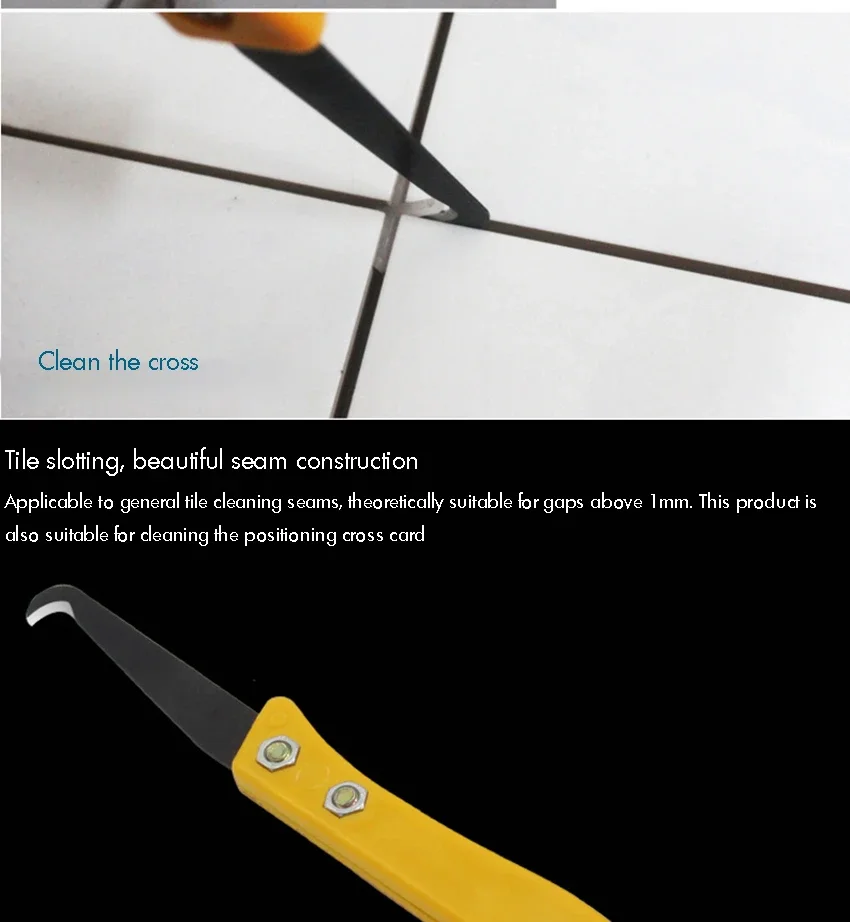 Tile Gap Repair Tool Hook Knife Professional Cleaning and Removal of Old Grout Hand Tools Tungsten Steel Joint Notcher Collator