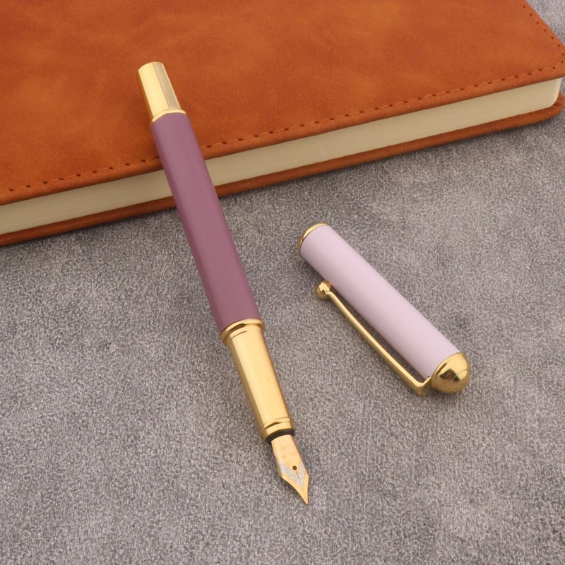 1pc Brand New Metal Fountain pen matte purple Stationery Office School Supplies Writing Gift 5