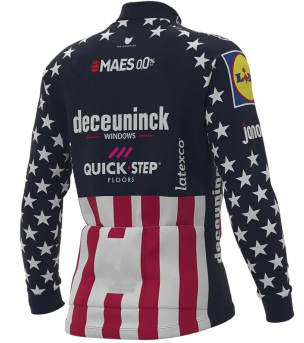 Neues 2025, QUICK STEP Radtrikot-Set, Fahrradbekleidung, Herbst, Herren, Rennrad, Hemd, Fahrradstrumpfhose, MTB, Maillot Culotte – Detail 4