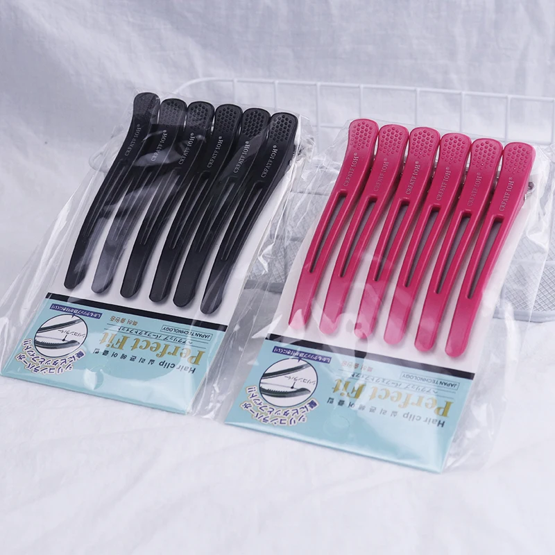 

6Pcs/Set Barbershop Professional Hairdressing Seamless Hair Clips For Women Plastic Traceless Hairpins For Hair Styling