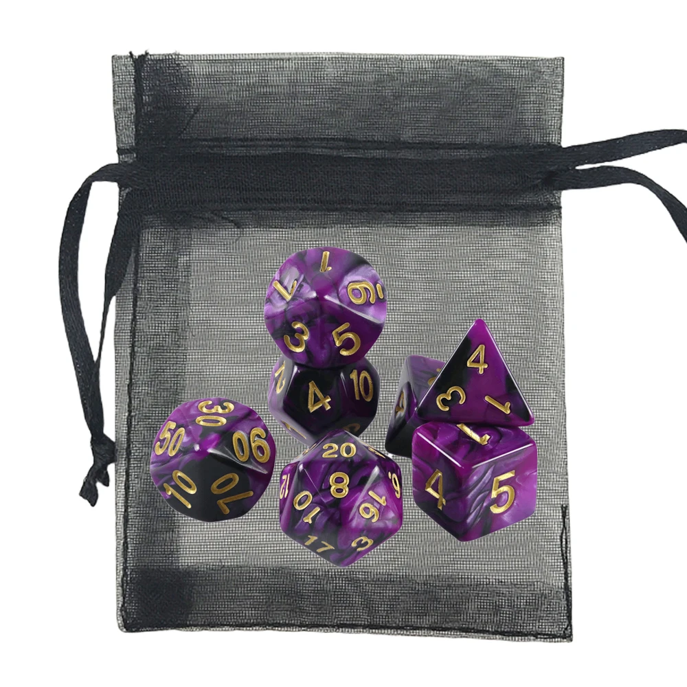 7pcs DND Polyhedral Dice Double-color Dice with A Bag for Board Game DND RPG Role Playing Game Accessories S403d16753ae6497e8e8037ecc6c47225j