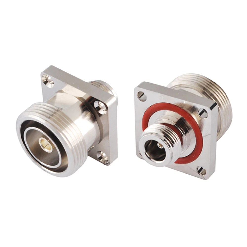 Superbat N-7/16 DIN Adapter N Female to DIN 7/16 Jack with Flange Straight RF Coaxial Connector
