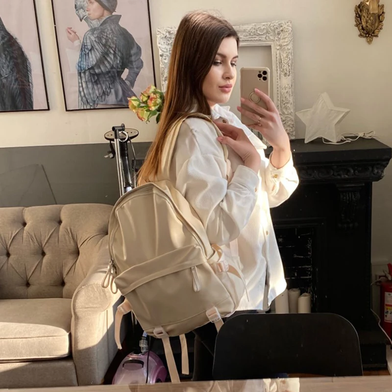 Travel Backpack,School Bag Large Backpack Women Leather Rucksack Women's Knapsack Travel Backpacks Shoulder School Bags for Teenage Girls Mochila Back Pack