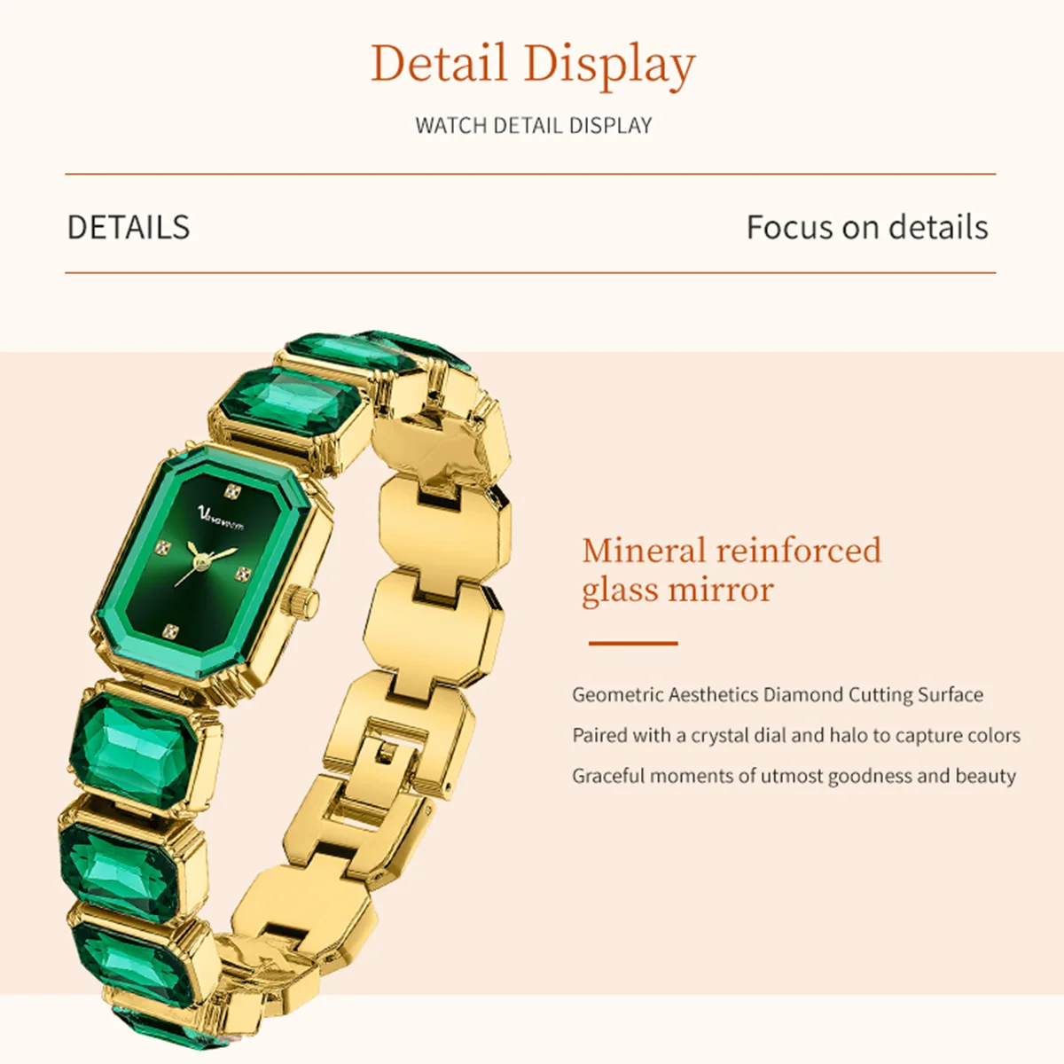 ساعة نسائية مربعة فاخرة مياه الفولاذ المقاوم للصدأ...