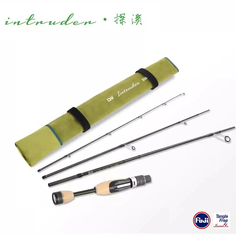 

2024 NEW TSURINOYA INTRUDER 4 Section Portable Fishing Rod 1.6/1.68M Spinning Casting Lure Rod Full FUJI Parts Ultralight Trout