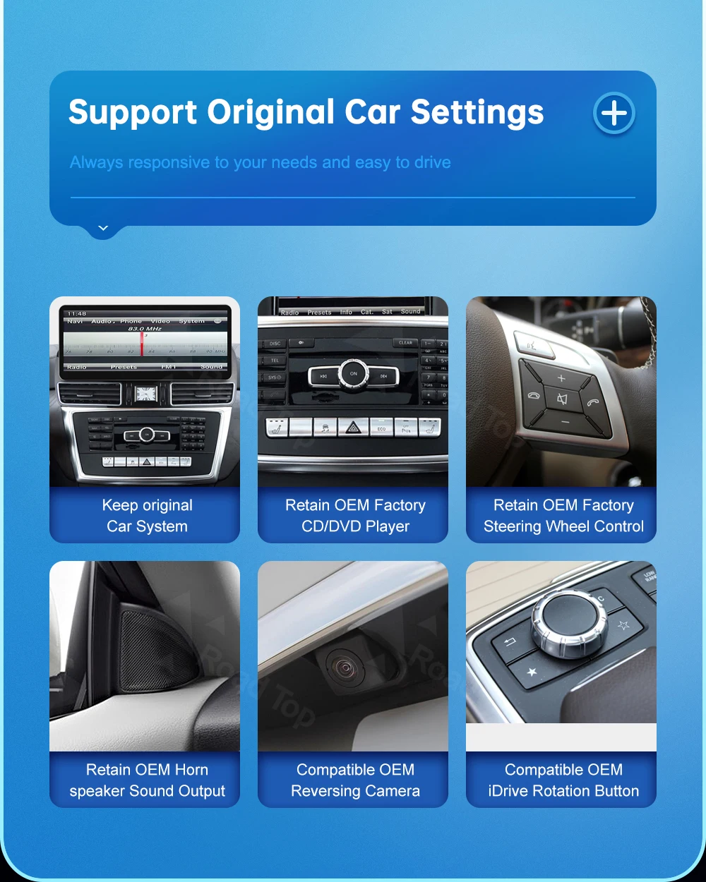 12,3-Zoll Road Top Touch Display Multimedia-Player für GLE GLS 2016-2018 NTG5.0 GPS Carplay Bildschirm Android Auto Link – Detail 8