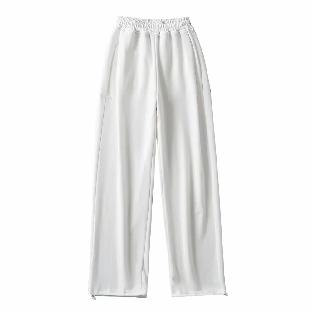 High Waist Sports Pants Women's New Casual Loose Drawstring Thin Wide Leg Pants Mopping Pants