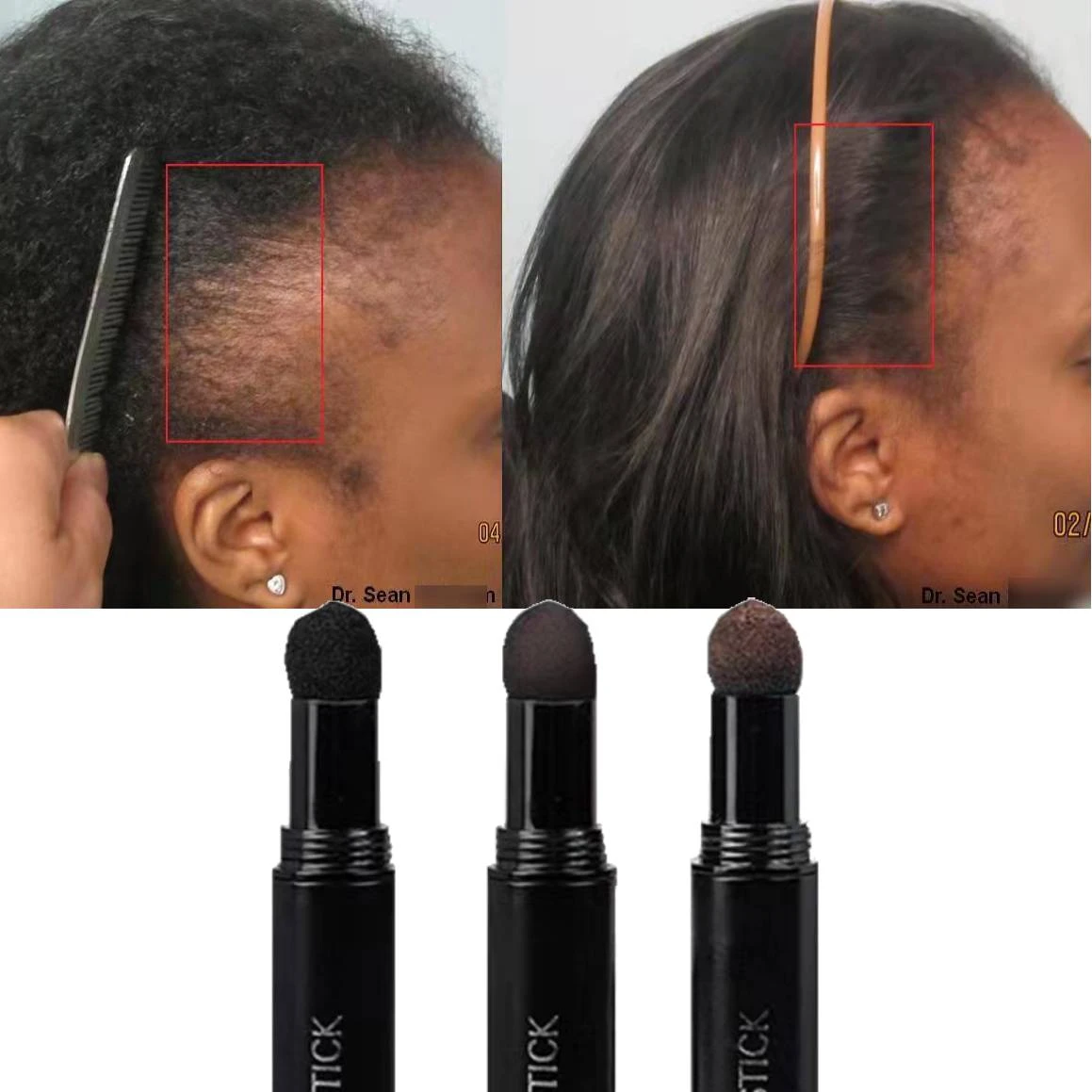 1g Hairline Concealer Pen Control Hair Root Edge Blackening Instantly Cover  Up Grey White Hair Natural