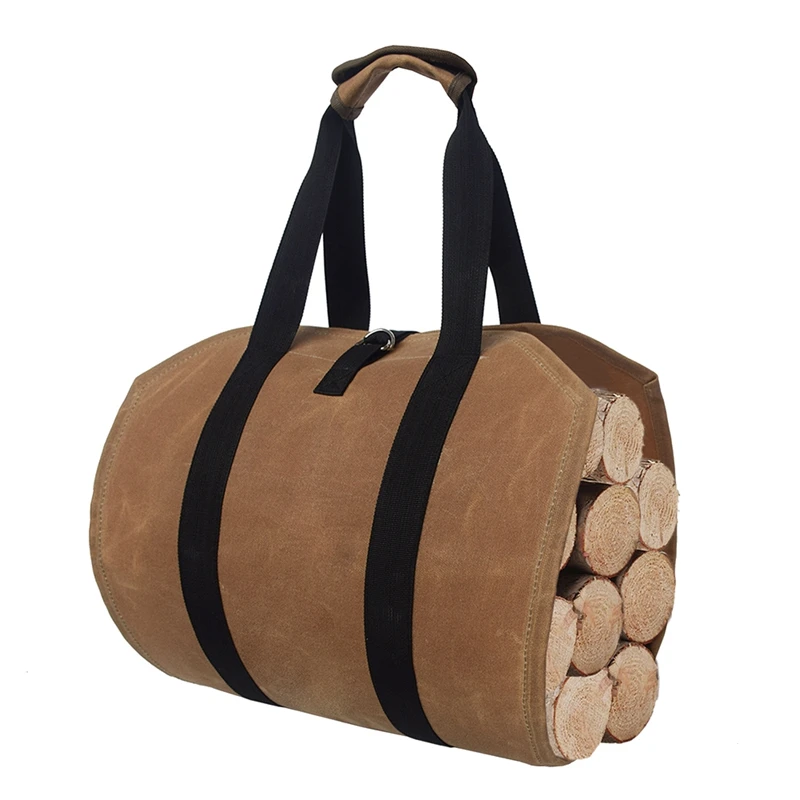 

Canvas Firewood Wood Carrier Bag Log Camping Outdoor Holder Carry Storage Bag Wooden Canvas Bag Hand Bag