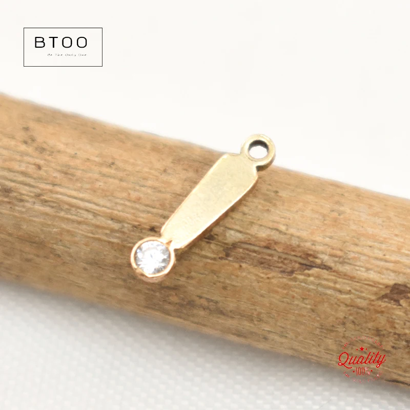 14K Gold Filled Hour Hand Charm Connector Pendant For Bracelet Necklace Earring DIY Jewelry Tarnish Resistant Jewelry Findings