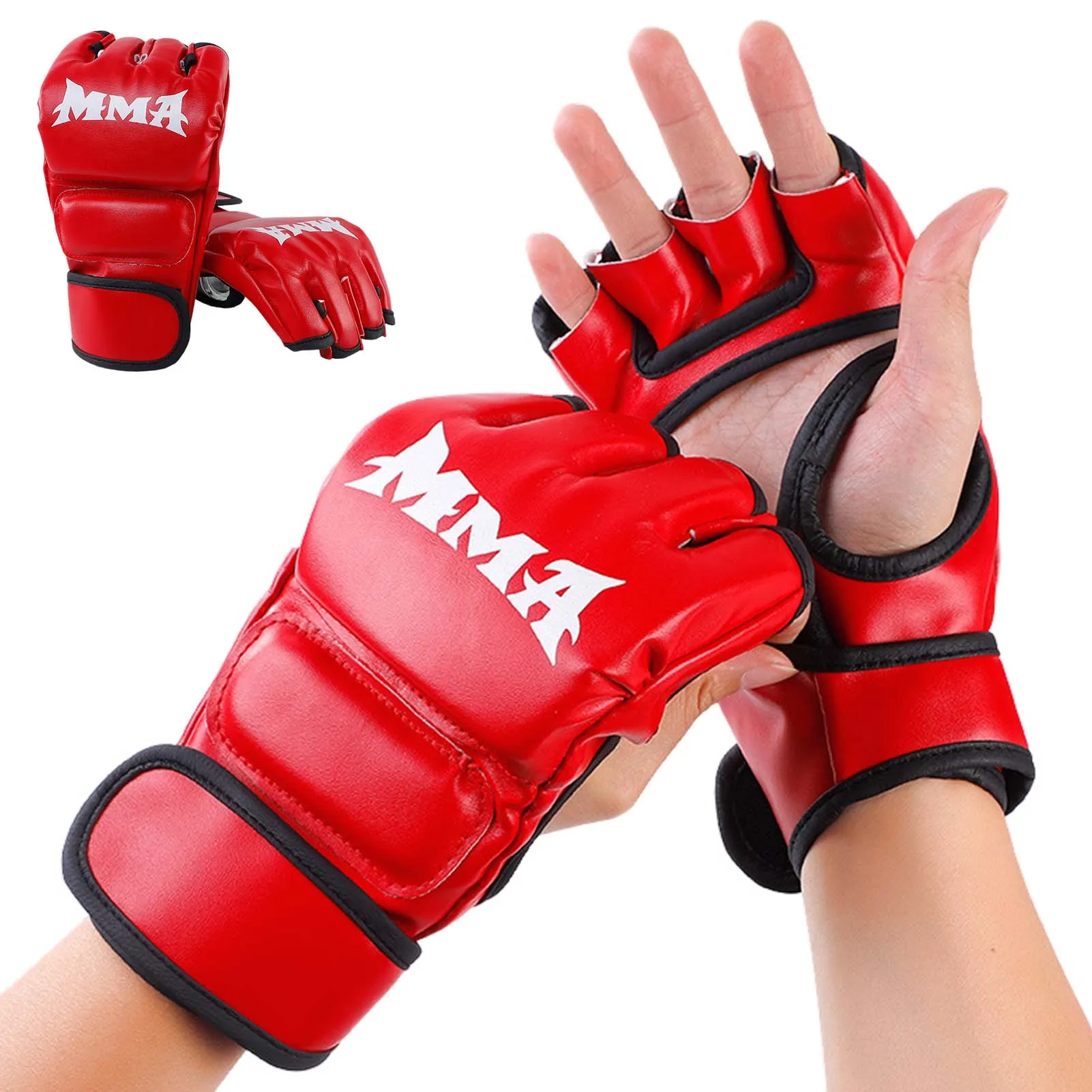 

Боевые искусства тренировочные MMA Перчатки с оптимальной поддержкой амортизирующая рука подходит для занятий спортом кикбоксингом