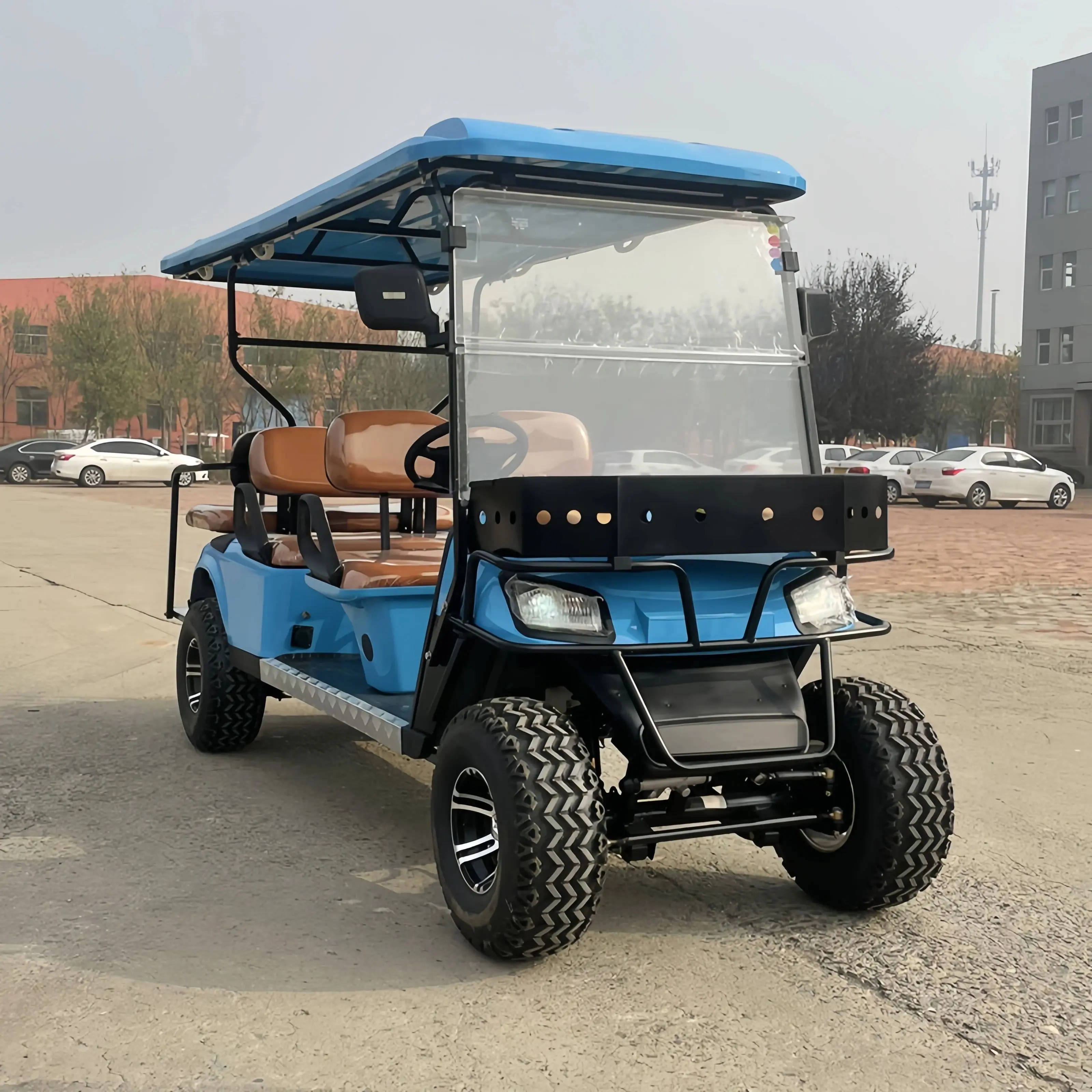 factory discount price for six seater (4+2) electric club car, off-road vehicle, electric or gas golf cart