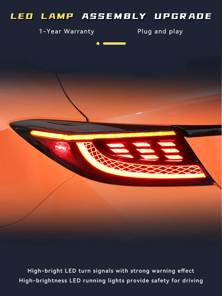 

Auto Taillights For Toyota GR86 BRZ 2021-2023 Tail Light DRL Rear Lamp Signal LED Bulbs Modified Brake Automatic Car Accessories