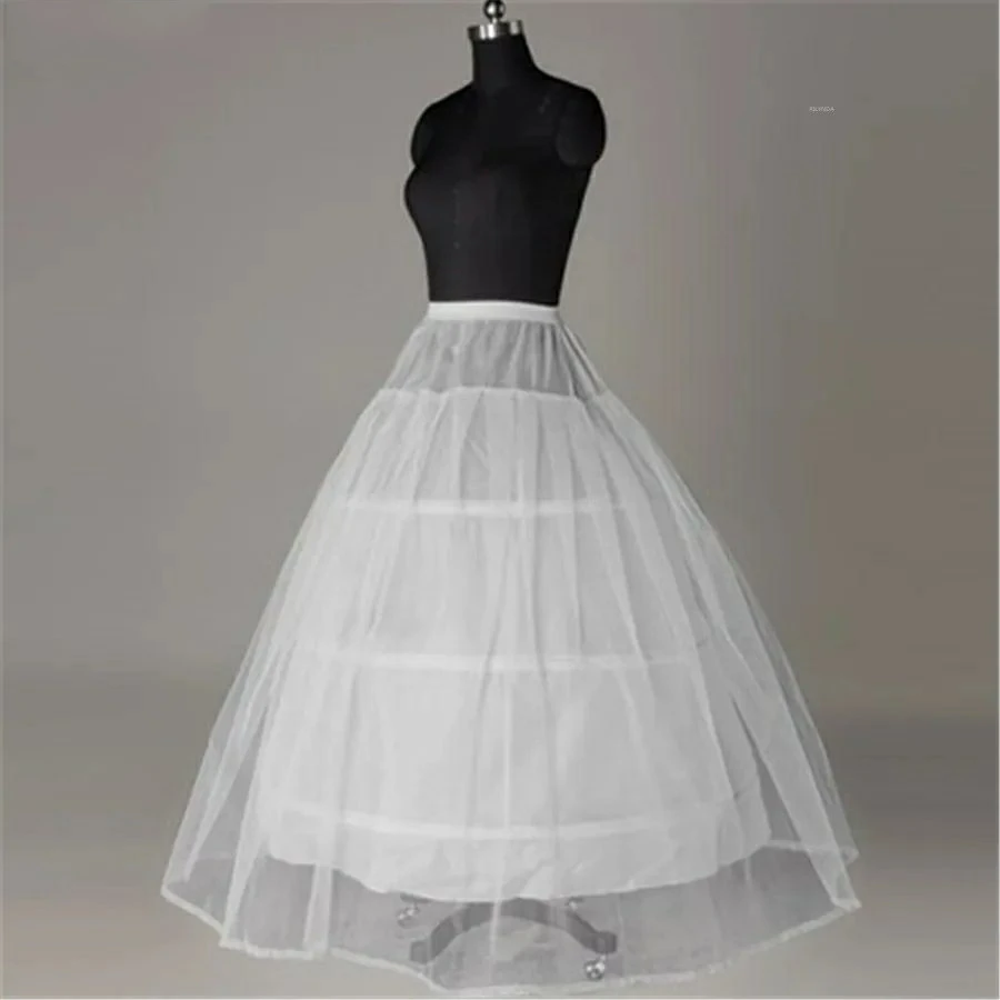 New Arrival 3 Hoop Ball Gown Petticoat Underskirt Wedding Bridal Dress Jupon Mariage Halka Rockabilly With Tulle