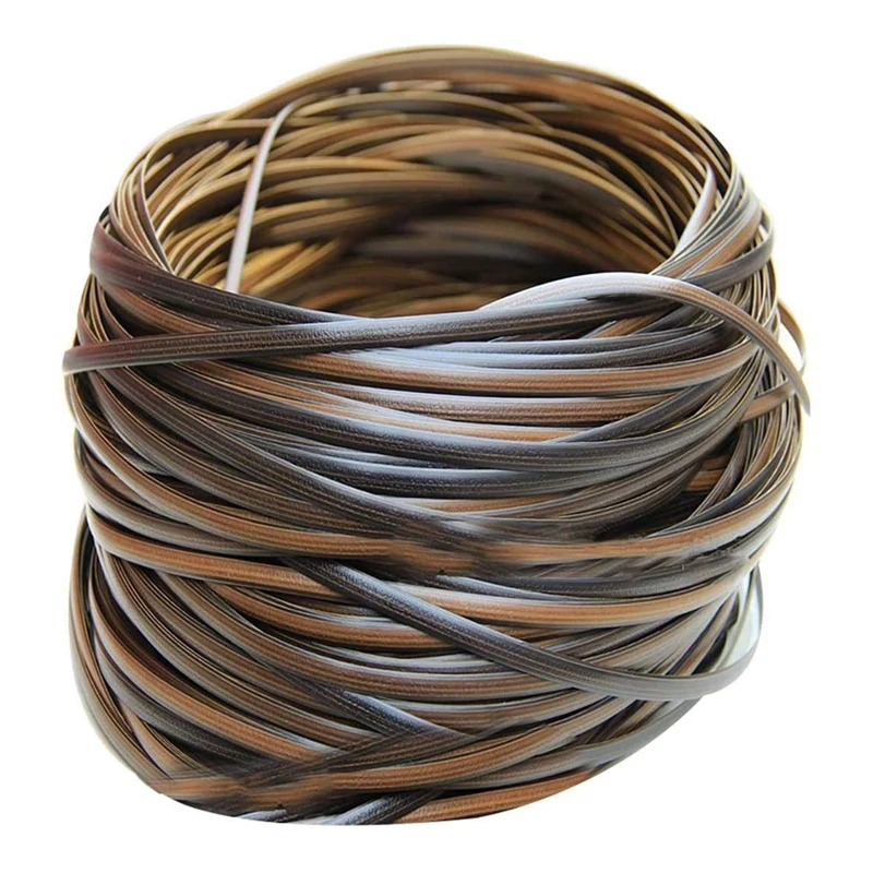 Brown Coffee Gradient Flat Synthetic Rattan Repair Material Plastic