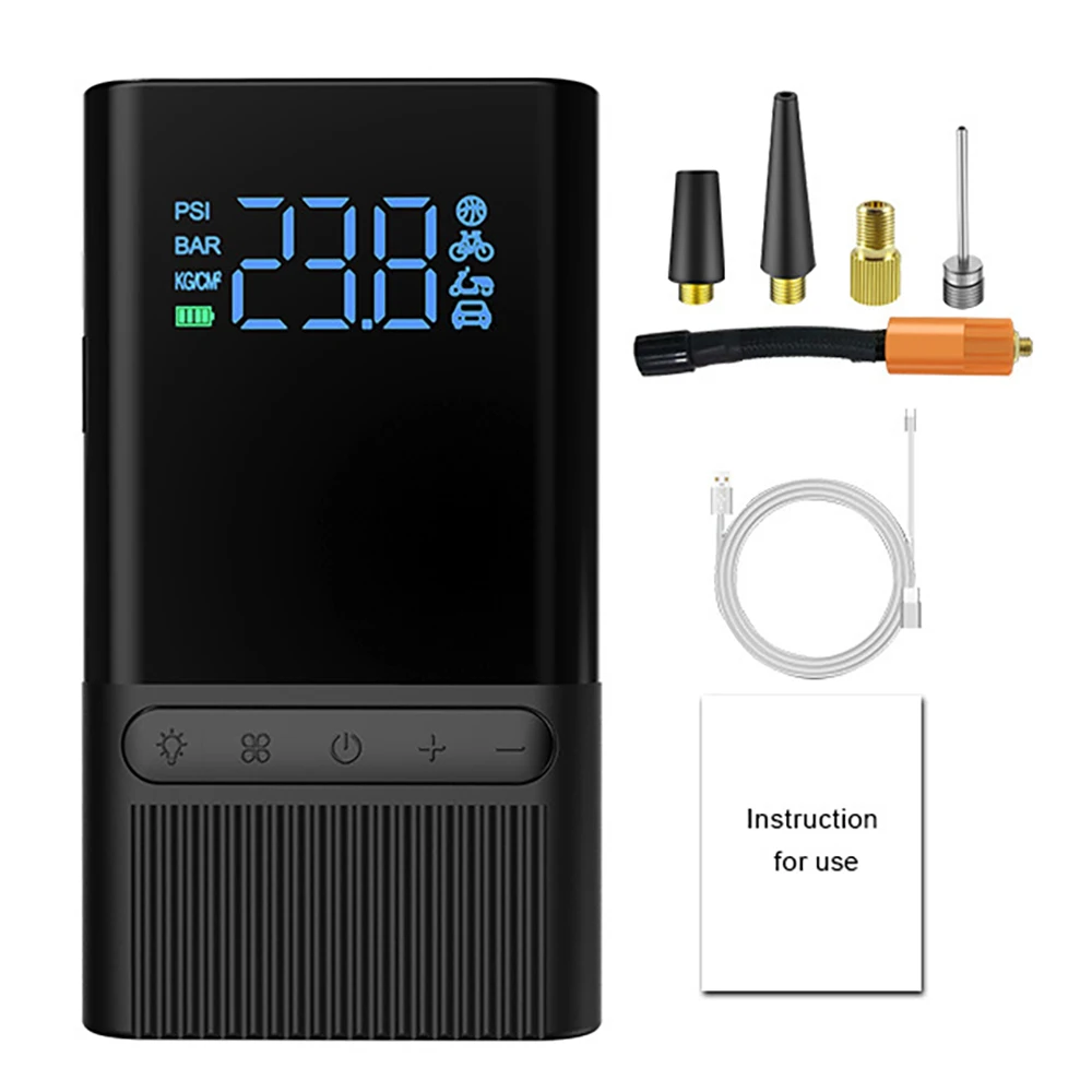 

150PSI Portable Air Compressor Air Inflator Tire Pump Digital LCD Pressure Gauge LED Light for Car Bicycle Tires