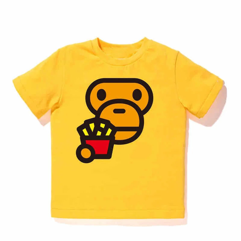 Child Boys Girls Baby Monkey Summer Short Sleeve T-shirts