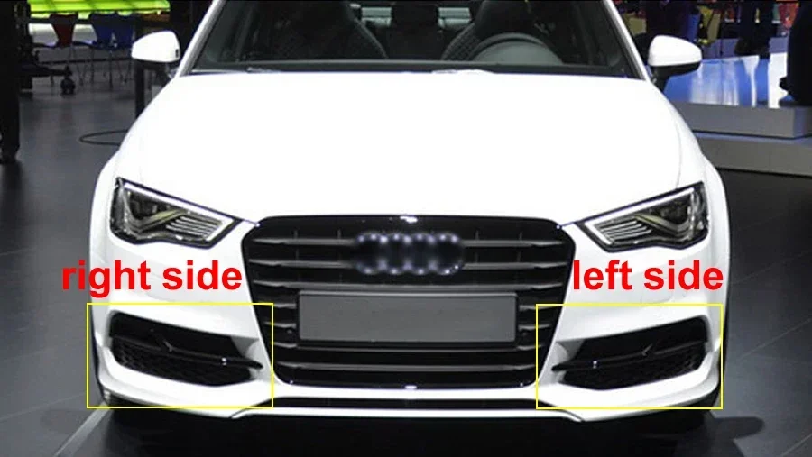 1 ペア フォグライト グリル カバー 適用: アウディ/AUDI A4 Sライン S4 セダン フォグライト オープン 吹き出し口 光沢 ブラック AL-II-1030 AL