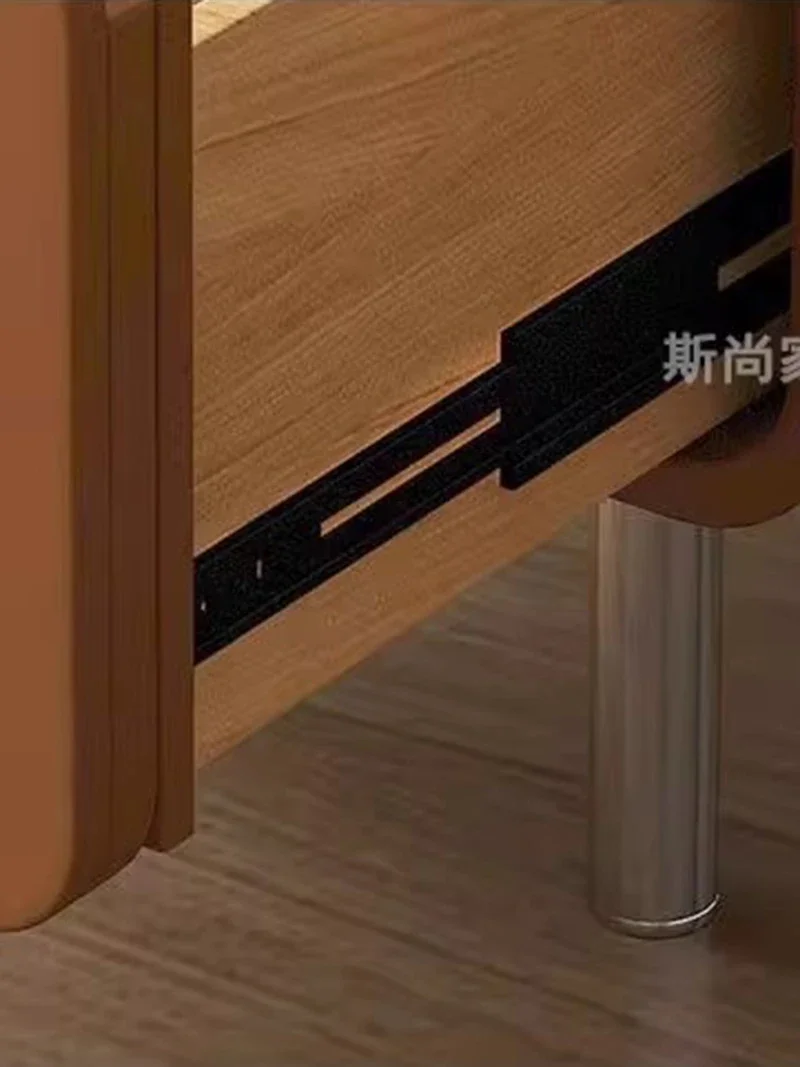 남성용 크림 스타일 어린이 방 심플 침대 옆 테이블, 모던 우드 PU 가죽 럭셔리 캐비닛, 나이트 스탠드 가구